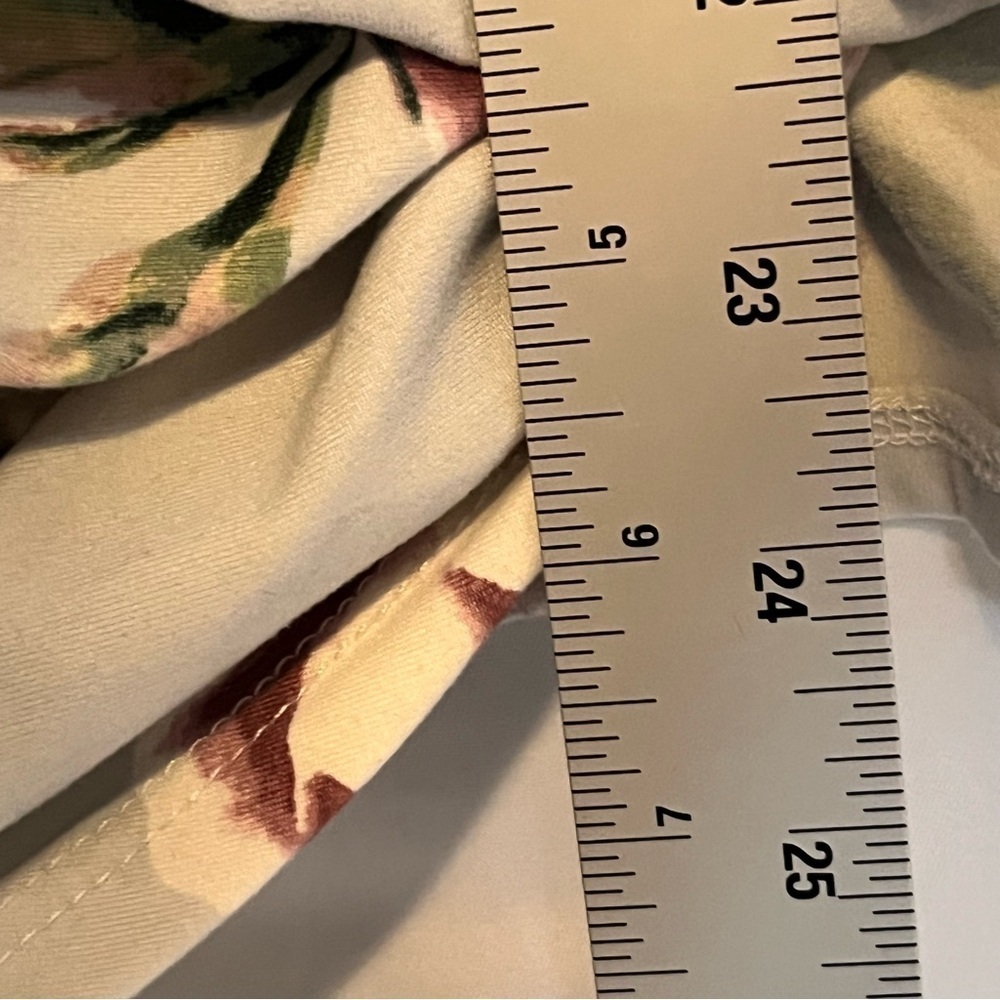 REBORN J Grayish Floral Side Tie Shirt Soft Sleeve Feminine Modest Size Medium - Picture 11 of 12